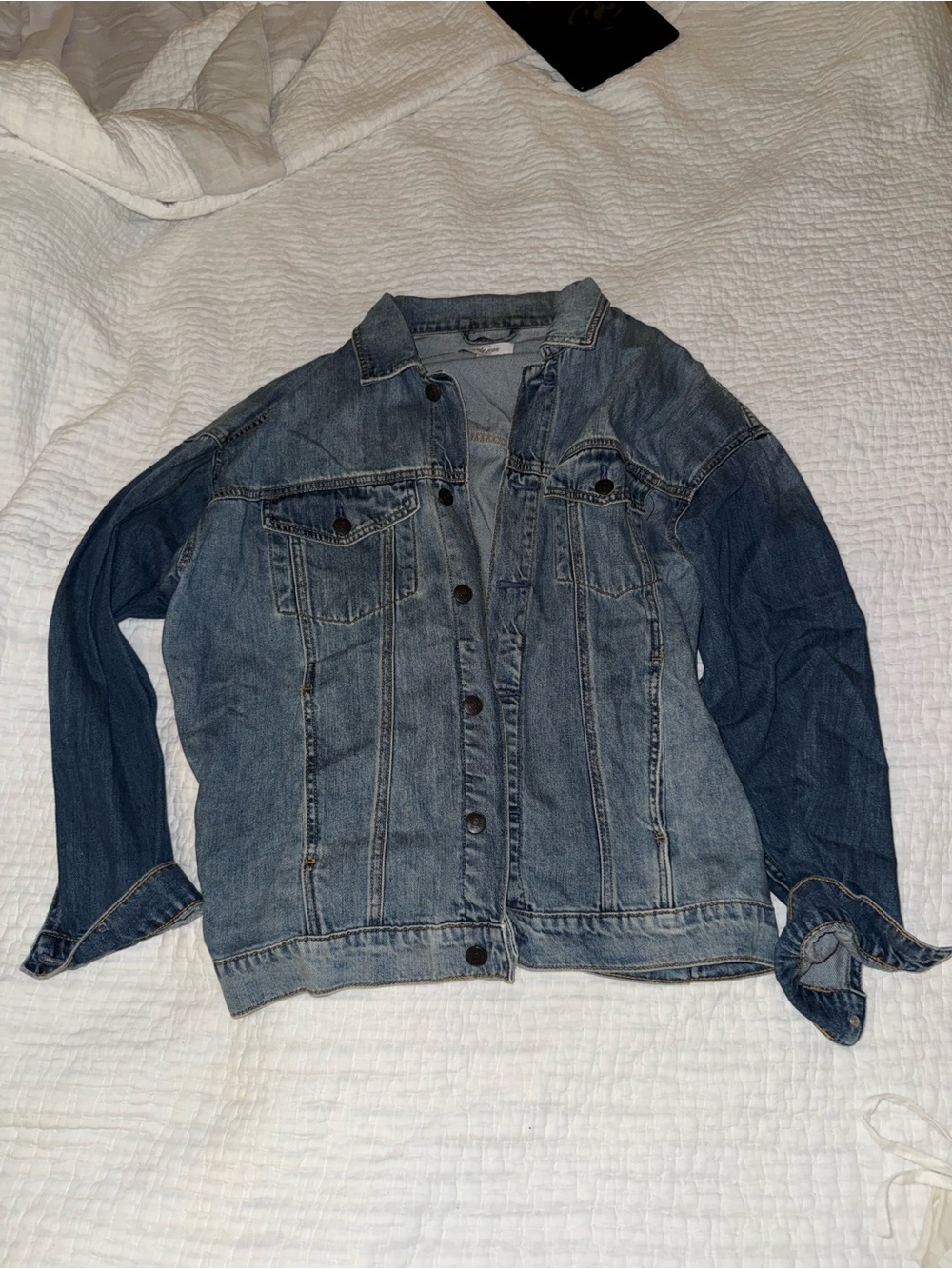 Carly Jean Los Angeles Two-Tone Blue Denim Jacket